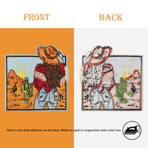 Title: Wholesale Custom Embroidered Patches Personalized Embroidery Patch Iron On Sew On Woven Applique Badge for <b>Jackets</b> Hats - Product Image 6