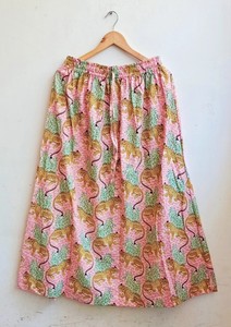 กระโปรง Maxi บล็อกมือพิมพ์ลายเสือกระโปรง Boho - Product Image 1