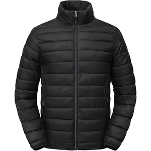 Nouvelle arrivée 2025, veste matelassée unisexe avec logo personnalisé, veste d'hiver décontractée à manches longues avec col montant, capuche imperméable pour homme - Product Image 1