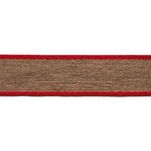 ริบบิ้นตกแต่งขอบสีแดงขนาด 25 มม. ผลิตจากโพลีเอสเตอร์ 100% ของบริษัทนีลกามัล อินดัสทรีส์ สำหรับงานฝีมือและห่อของขวัญ - Product Image 4