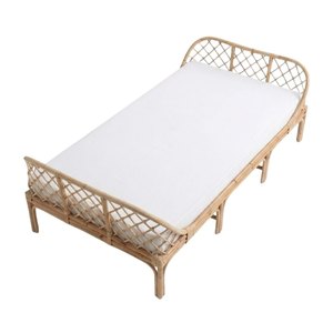 Wholesale High Quality <b>Twin</b> Rattan <b>Bed</b> Kids Furniture Children Nursery Room Wood Diamond <b>Bed</b> <b>Frame</b> - Product Image 1