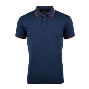 Men's <b>White</b> Short Sleeve <b>Polo</b> Shirt With Blue Trim Button Front Casual Style Regular Fit 100% Cotton Oxford Fabric - Product Image 1