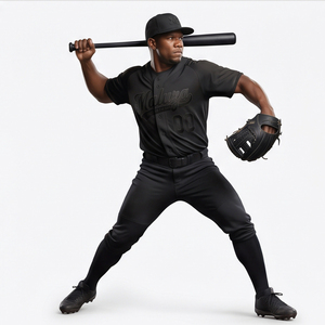 Uniforme de Béisbol Personalizado Directo de Fábrica, Conjunto Transpirable de Secado Rápido, Jersey con Botones, Pantalones de Softbol con Cintura Elástica Anti-UV - Product Image 3