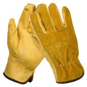 Gants de soudage en cuir de vache jaunes, gantelet de sécurité manuelle Anti-chaleur, outils à main en métal, gants de travail du cuir - Product Image 2