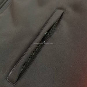Wholesale Men's Vintage Soft Shell Winter Jacket Stand Collar Front Logo Warm Fleece Lining Waterproof Zipper Windbreaker - Product Image 5