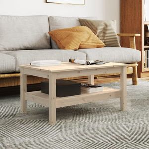 Tavolino da caffè in legno massello di pino marrone medio - Product Image 1