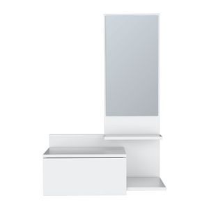Mobiletto Sospeso Bianco Lowell, Elegante Arredamento per Soggiorno - Product Image 6