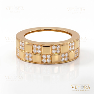 Anillo de Lujo de Plata de Ley 925 Sólida con Pavé de Moissanita a Cuadros, Cubierta de Anillo Oura Brillante, Elegante Accesorio de Joyería para el Uso Diario Refinado - Product Image 3
