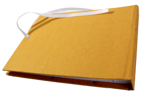 Camlon Exports - Agenda en papier marbré fait main avec fermeture à ruban dans un coffret cadeau assorti - Design orange Rajasthan - Product Image 6