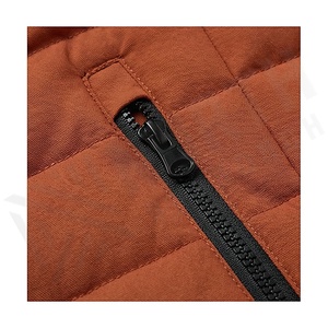 Hooded Quilted Waterproof <b>Bubble</b> Jacket Black Full Sleeve Winter Windproof Cotton Shell Knitted Fabric Polyester Filling Stand - Product Image 5