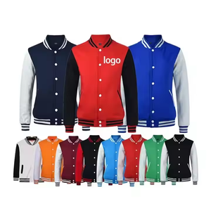 Chaquetas de Béisbol Lisas Personalizadas al por Mayor para Universidades y Equipos Deportivos, Chaquetas Bomber Bordadas - Product Image 1