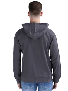 Cremallera y logotipo liso Impreso de gran tamaño en blanco Peso pesado Nuevas sudaderas con capucha de hombre de lana casual en stock para la venta algodón polivinílico - Product Image 2