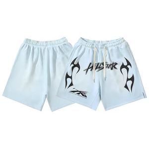 Personnalisé High Street 2024 Shorts décontractés de marque de mode rétro pure pour hommes, coton fin et lâche, délavé à l'acide avec nouveau logo, service OEM - Product Image 4