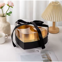 Boîte de rangement rectangulaire transparente en carton rigide, fabriquée avec des matériaux recyclés, pour bonbons, chewing-gums, nouilles, sushis et couvercles de boîtes cadeaux
