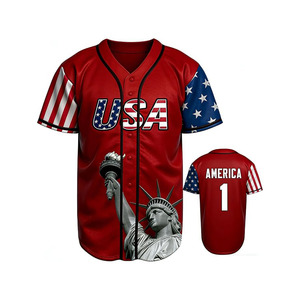 Marchandises du 250e anniversaire des États-Unis, maillots de baseball des États-Unis, vêtements de sport américains # 1 S-3XL Cadeau pour hommes et jeunes - Product Image 1