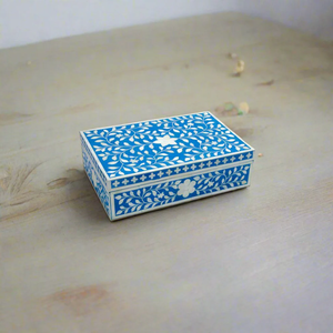 Luxury Floral Bone Inlay Jewelry Organizer <b>Box</b> Handmade Wooden <b>Keepsake</b> Storage for Women Accessories - Product Image 1