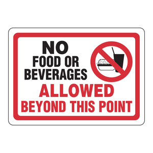 Señal de Prohibido Llevar Comida o Bebidas Brady, 10 x 14 Pulgadas, Señal de Seguridad Reflectante para Interiores/Exteriores - Product Image 2