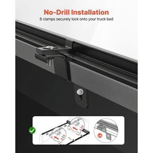 Copertura Morbida Avvolgibile per Cassone del Pickup Compatibile con Honda 2017-2025, Adatta per Cassone da 5 ft (5 ft 4 pollici/64 pollici) con Triplo Strato - Product Image 6