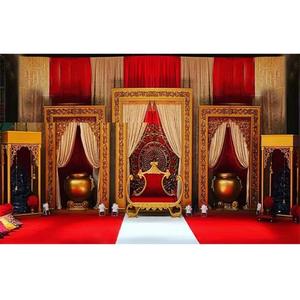 Scène de mariage traditionnelle en fibre sculptée de style asiatique, décoration de scène de mariage musulmane, scène de mariage antique en fibre du Sri Lanka, Australie, Royaume-Uni - Product Image 1