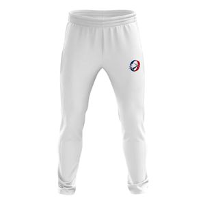 Men <b>White</b> <b>Cricket</b> Trousers Polyester Sports Pants Team Wear Match Training Athletic Clothing Performance Apparel - Product Image 1