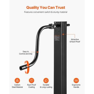 Martinetto Girevole per Rimorchio con Capacità di Carico Dinamica di 12000 Libbre, Montaggio su Tubo, Maniglia Ergonomica, Verticale da 12,6 Pollici per Rimorchi di Camion - Product Image 4