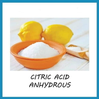 Acide citrique anhydre, cristal blanc, acide organique, acidifiant pour aliments et boissons, ingrédient industriel