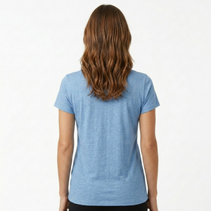 Camiseta Deportiva con Cuello en V para Mujer, Ajuste Ergonómico, Impresión Personalizada, Transpirable, Ropa Deportiva Femenina para Correr y Entrenar - Product Image 4