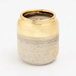 เทียนหอมในภาชนะอะลูมิเนียมเคลือบทองสำหรับตกแต่งบ้าน - Product Image 1