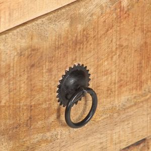 Credenza in Legno di Mango Naturale con Design Rustico e Finitura Grezza - Product Image 5