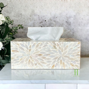 MUST ORDERED Mother of Pearl Tissue Box Cover Eco Friendly Handmade Shell Inlay Tissue Holder Decorative Tissue Box for Home - Product Image 4