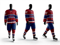 Nouveau maillot de hockey sur glace unisexe 7V7 à manches longues, col en V, polyester sublimé, respirant, séchage rapide, broderie 3D, coupe régulière, adulte