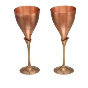 Gobelet à vin en métal de qualité restaurant, en acier inoxydable, réutilisable, élégant, avec pied, pour hôtel, bar - Product Image 6