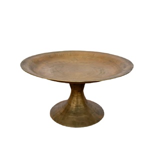 Support à gâteau rond en métal à 2 niveaux, design branches de fleurs, finition dorée, pour hôtel, mariage, anniversaire, présentation de gâteaux - Product Image 2