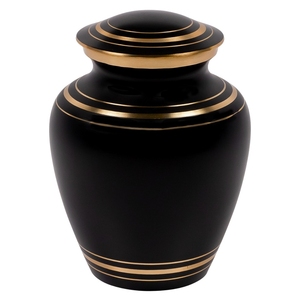 Urna Funeraria de Aluminio Negra y Dorada, Grande, Resistente, para Cenizas Humanas, Venta al Por Mayor - Product Image 3