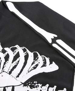 Sweat-shirt à capuche court pour femme, hiver, motif graphique, manches longues, logo frontal ODM, 100% coton, cordon de serrage - Product Image 2