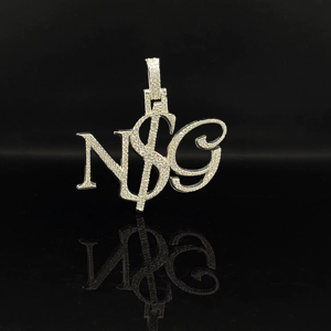 Pendentif Hip Hop The Ice Legacy Heavy Iced Diamond avec construction en alliage et placage en rhodium - Product Image 1