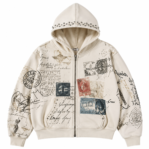 Factory <b>Direct</b> Customized Pullover Hoodie 100% Cotton Fleece Embroidered <b>Beaded</b> Winter Low MOQ Supplier - Product Image 5