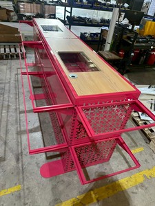 Étagères en métal avec revêtement en poudre personnalisé |   Étagère d'exposition au sol robuste pour la vente au détail ADONG |   OEM accepte l'installation rapide - Product Image 2