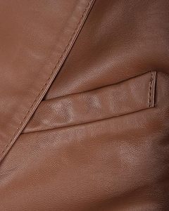 Wholesale Designer Men Genuine <b>Leather</b> Coat for Men Custom High Coat Custom Fashionable Genuine <b>Leather</b> with Belt Closure - Product Image 5