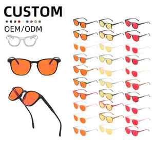 Gafas de Juego de Alta Calidad con Protección Contra la Luz Azul |   Gafas de Computadora con Logotipo Personalizado |   Montura Metálica Rojo Naranja con Lentes TR90 con Filtro de Luz Azul - Product Image 1