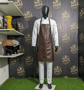 Delantal sin mangas de piel sintética impermeable de la mejor calidad al por mayor con bolsillos, delantal resistente y moderno para cocinar, barbería o carnicería - Product Image 3