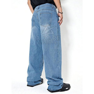 Jean baggy tendance pour jeunes, collection streetwear, coupe droite ample pour un ajustement confortable - Product Image 2