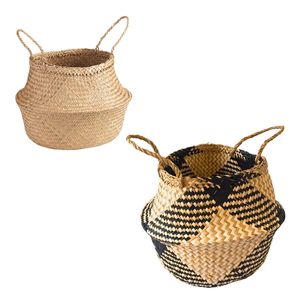 ตะกร้าหวายฟู่ห่าวพร้อมหูหิ้วสำหรับเก็บผ้าห่มและหมอน - Product Image 1