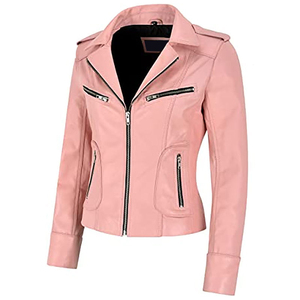<b>Women</b> Leather <b>Jacket</b> Minimal Style Front Closure Soft Premium Casual Fashion Outerwear Custom OEM ODM Wholesale Factory - Product Image 1