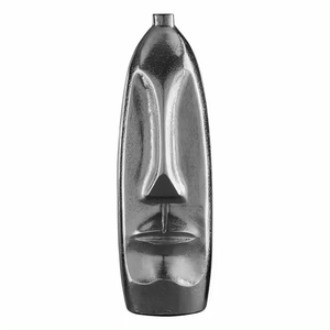 Florero de Metal Hecho a Mano, Moderno y Clásico, con Acabado Plateado Brillante, para Decoración de Mesa de Aniversario, Floreros Grandes - Product Image 5