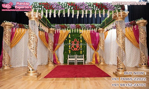 สร้างแรงบันดาลใจในพิธีแต่งงานแบบดั้งเดิมสไตล์กุ้ยจาราติแบบเปิดเสา jali เปิดแมนดาปแบบดั้งเดิมสไตล์ดั้งเดิมแมนดาลับสหรัฐอเมริกา - Product Image 6