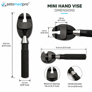 Mini étau à main vintage, outil de collection, 5,51 pouces, en acier inoxydable argenté et noir, pour la fabrication de bijoux, les loisirs créatifs et les travaux de précision - Product Image 3