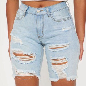 Shorts de mezclilla para mujer, servicio OEM, venta caliente, personalizados, con la mejor calidad, precio razonable. - Product Image 1