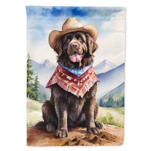 Multicolor Newfoundland Cowboy Welcome <b>Garden</b> <b>Flag</b> Decorative Yard <b>Flag</b> Banner for Patio Artwork for Flower Beds Mailbox Decor - Product Image 1