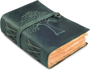 สมุดบันทึกหนังแท้ Tree of Life ขนาด A5 เข้าเล่มแบบสันเกลียว ขนาด 7 x 5 นิ้ว สไตล์วินเทจ ทำมือ พร้อมกระดาษแบบถอดเปลี่ยนได้ 200 แผ่น - Product Image 6